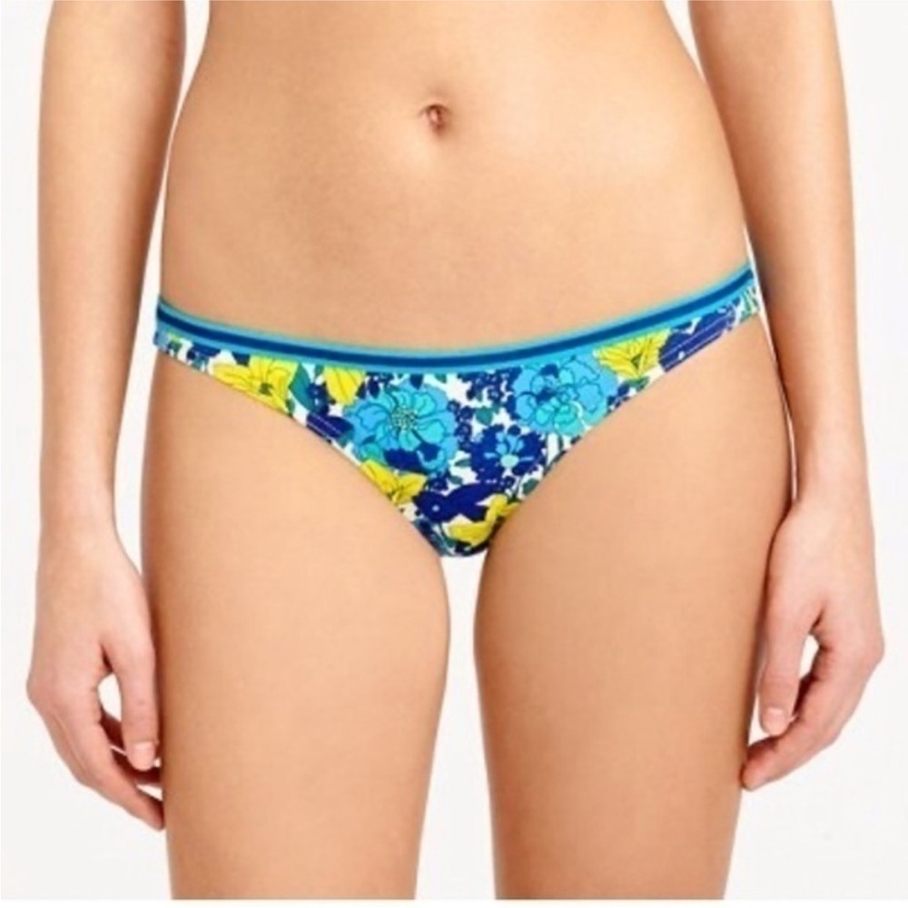 J crew Retro floral  lowrider bikini bottom